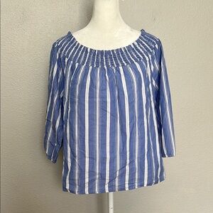 Primark Cotton Striped Blouse Size 10